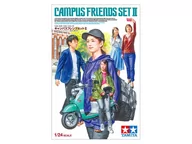 Modele do sklejania - Campus Friends Set II (plus skuter) 1:24 Tamiya 24356 - miniaturka - grafika 1