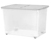 Pojemniki przemysłowe - POJEMNIK DO PRZECHOWYWANIA NA KOŁACH WHAM 80L - miniaturka - grafika 1