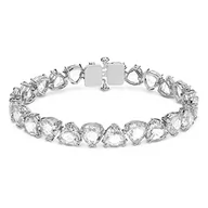 Bransoletki - Swarovski Bransoletka Millenia cięta tryliantem, biała, rodowana, Jeden rozmiar, Kryształ, Kryształ - miniaturka - grafika 1