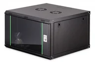 Szafy rack - Szafa Digitus Szafa sieciowa wisząca jednosekcyjna DIGITUS Dynamic 19" 7U, 600x600, szklane drzwi, czarny, nieskładana, 60kg DN-37103 - miniaturka - grafika 1