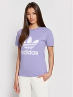 Koszulki i topy damskie - Adidas T-Shirt adicolor Classics Trefoil GN2905 Fioletowy Regular Fit - miniaturka - grafika 1