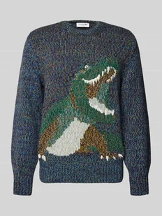 Sweter o kroju regular fit z dzianiny z mieszanki wełny - Swetry męskie - miniaturka - grafika 1