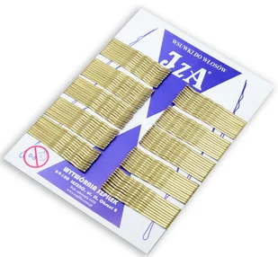 Wsuwki IZA złote karbowane 2 Kulki 6 cm 100 SZTUK - Ozdoby do włosów - miniaturka - grafika 1