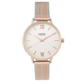 Zegarki damskie - Srebrny damski zegarek z różowozłotymi dodatkami PACIFIC X6172-04 - miniaturka - grafika 1