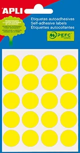 Apli 809979 etykiety, 19 mm, 5 arkuszy, żółte - Etykiety do drukarek - miniaturka - grafika 1