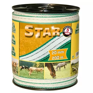 Kerbl Elektryczna taśma ogrodzeniowa Star, PE, 200 m, 20 mm, 441502 Kerbl - Ogrodzenia - miniaturka - grafika 1