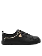 Buty dla dziewczynek - DeeZee Trampki CSS20377-28 Czarny - miniaturka - grafika 1