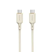 Kable USB - Kabel przewód wzmacniany SR USB-C - USB-C 100W 2m beżowy - miniaturka - grafika 1