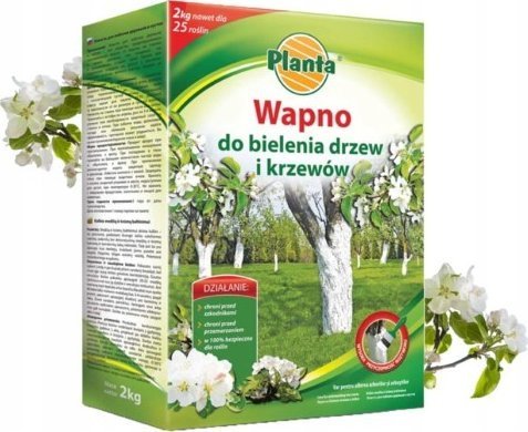 Planta Wapno do bielenia drzew i krzewów w proszku 2 kg wydajne