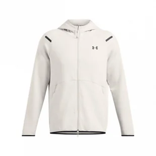 Męska bluza dresowa rozpinana z kapturem Under Armour UA Unstoppable Fleece Full-Zip - beżowa - UNDER ARMOUR - Bluzy męskie - miniaturka - grafika 1