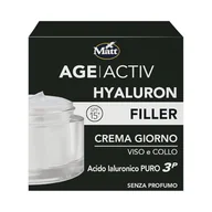 Kremy do twarzy - Matt, AGEACTIV Hyaluron Filler, krem do twarzy i szyi, z czystym kwasem hialuronowym i filtrem przeciwsłonecznym SPF 15, potrójne nawilżenie, regeneruje i modeluje skórę, chroni przed promieniami - miniaturka - grafika 1