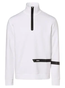 BOSS Green Męska bluza nierozpinana Mężczyźni Bawełna biały jednolity, L - Bluzy męskie - miniaturka - grafika 1