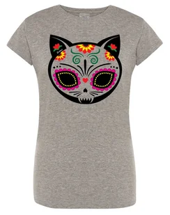 T-Shirt damski KOLOROWY nadruk KOT KOTEK r.XL - Koszulki i topy damskie - miniaturka - grafika 1