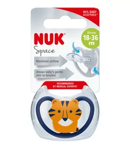 NUK 739511 SMOCZEK SILIKONOWY SPACE 18-36 1SZT/PUDEŁKO NUKS-452 - Smoczki do butelek - miniaturka - grafika 1