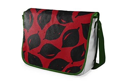 Bonamaison Plecak szkolny z nadrukiem cyfrowym z paskiem khaki dla studentów torba crossbody torba listonoszka torba na ramię do szkoły powrót do szkoły rozmiar: 29 x 36