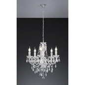 Lampy sufitowe - Trio Leuchten Klasyczny okrągły żyrandol przezroczysty - Luster - miniaturka - grafika 1