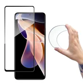 Szkła hartowane na telefon - Wozinsky Full Cover Flexi Nano folia szklana szkło hartowane z ramką Xiaomi Redmi Note 11 Pro+ / 11 Pro przezroczysty - miniaturka - grafika 1