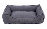 Legowiska dla psów - Wygodne legowisko posłanie dla psa małego Labradora Sofa Mallorca Comfort 100x75 kolory ciemnoszary/czarny - miniaturka - grafika 1