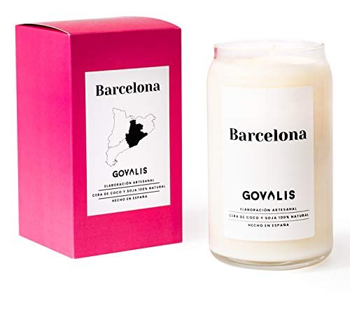 Barcelona świeca zapachowa | 100% naturalny wosk sojowy | 100 godzin, duża świeca zapachowa w szklance, podróże i pamiątki w Barcelonie, oryginalne prezenty dla przyjaciół, dekoracja, joga, sypialnia,