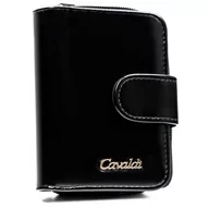 Portfele - Klasyczny pojemny portfel damski na karty i dokumenty portmonetka na suwak Cavaldi, czarny - miniaturka - grafika 1