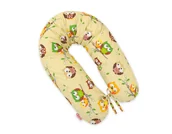 Poduszki do karmienia - Poduszka ciążowa Longer dla kobiet w ciąży do spania - Sowy na kremowym tle - miniaturka - grafika 1