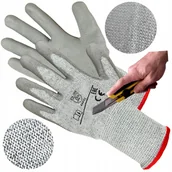 Rękawice robocze - MOCNE Rękawice ROBOCZE ANTYPRZECIĘCIOWE Rękawiczki BHP MANUALNE CUT 4443C - miniaturka - grafika 1