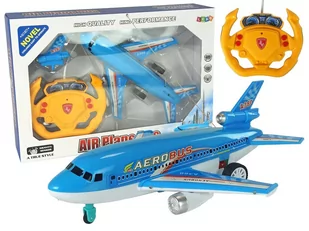 LEANToys Samolot Zdalnie Sterowany Niebieski Pilot 40 Mhz Światła 9395 - Zabawki zdalnie sterowane - miniaturka - grafika 1