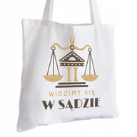 Torby i wózki na zakupy - Torba Bawełniana biała dla Prawnika Na Prezent ekologiczna Trwały Nadruk - miniaturka - grafika 1