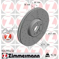 Tarcze hamulcowe - Tarcza hamulcowa ZIMMERMANN 150.2954.52 - miniaturka - grafika 1