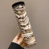 Inne - TEMU 20 szt./zestaw Minimalistyczne Eleganckie Gumki do Włosów - Tkanina, Urocze i Elastyczne Gumki do Włosów, Inspirowane Walentynkami, Odpowiednie - miniaturka - grafika 1