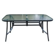 Stoły ogrodowe - Stół prostokątny Endo 150 x 90 cm czarny - miniaturka - grafika 1