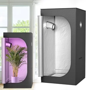 YUENFONG Namiot do uprawy roślin Namiot do uprawy roślin Szklarnia Szafka do uprawy w domu Namiot do uprawy w pomieszczeniu Namiot do uprawy w ogrodzie Szafka do uprawy warzyw i ziół (80x80x160cm) - Szklarnie ogrodowe - miniaturka - grafika 1