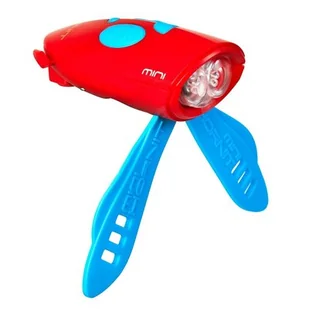 Lampka rowerowa z klaksonem HORNIT Mini BLUE - RED 5353BURE  paczkomatem od 599zł - Dzwonki do roweru - miniaturka - grafika 1