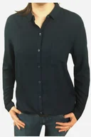 Koszule damskie - WRANGLER SOLID SHIRT NAVY KOSZULA DAMSKA - miniaturka - grafika 1