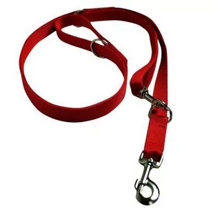 Chaba Smycz taśmowa regulowana kolor czerwony 16mm 270cm - Smycze dla psów - miniaturka - grafika 1