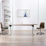 Krzesła - vidaXL Krzesła stołowe, 2 szt., brązowe, tapicerowane tkaniną - miniaturka - grafika 1