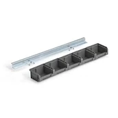 Pozostałe wyposażenie warsztatu - Listwa na pojemniki, 555 mm, z 5 pojemnikami - miniaturka - grafika 1