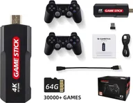 Konsole i gry retro - Ultra Parts MOCNA KONSOLA RETRO 4K 30000 GIER + 2 PADY + KARTA 64GB GAME STICK GRA TV - miniaturka - grafika 1