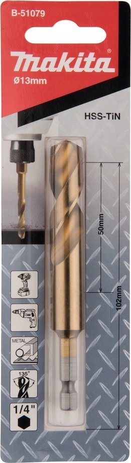 Makita Wiertło WIERTŁO DO METALU HSS-TIN 1/4