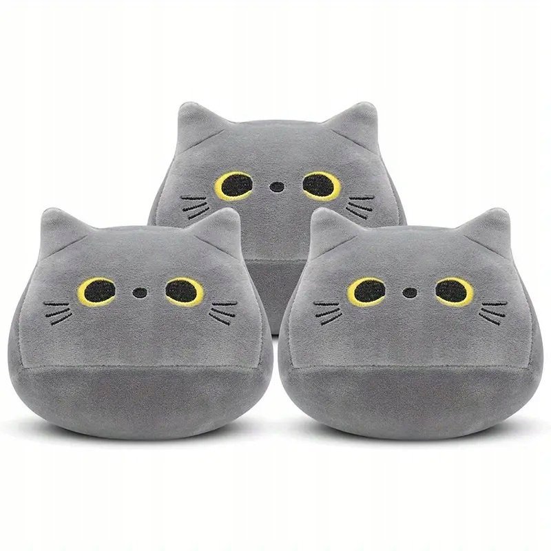 2 x MIĘKKI OKRĄGŁY KOTEK PODUSZKA MASKOTKA PLUSZAK DLA DZIECI ROZMIAR L 35c