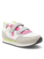 Buty dla dziewczynek - U.S. Polo Assn. Sneakersy NOBIK012 Szary - miniaturka - grafika 1