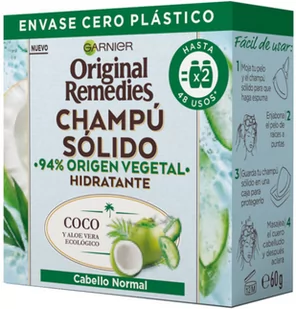 Szampon Garnier Original Remedies Shampoo Solido Cabello Normal 60 g (3600542373753) - Szampony do włosów - miniaturka - grafika 1