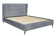 Inne meble do sypialni - Szare pikowane łóżko z zagłówkiem 160 cm E0-H23 - miniaturka - grafika 1