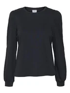Koszulki i topy damskie - VERO MODA Women's VMKERRY LS O-Neck TOP VMA NOOS T-Shirt, czarny, XXL, czarny, XXL - miniaturka - grafika 1