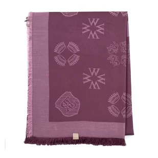 Damski szal z bambusem tkany w monogram - Apaszki i szaliki damskie - miniaturka - grafika 1