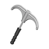 Akcesoria grzewcze - Onnline Hak podłogowy podwójny 35mm ze śrubą i kołkiem M8 - miniaturka - grafika 1