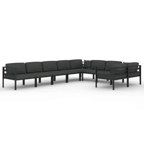 Modułowy Zestaw Wypoczynkowy Ogrodowy z Aluminium, Antracytowy, 70x70x64.5