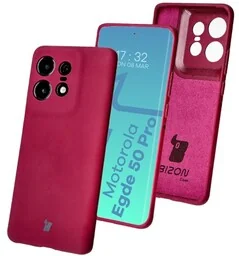 Bizon Silikonowe etui Soft Case do Motorola Edge 50 Pro, ciemnofioletowe - Etui i futerały do telefonów - miniaturka - grafika 1