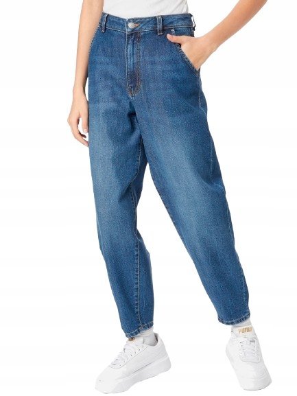 TOM TAILOR JEANSY MOM JEANS NI DŁUGIE Z PRZETARCIAMI NIEBIESKIE M X_A