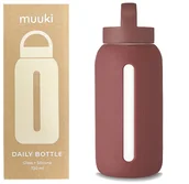 Shakery i bidony sportowe - Muuki Butelka Motywacyjna Na Wodę, Szklana, 720Ml Chocolate Plum - miniaturka - grafika 1